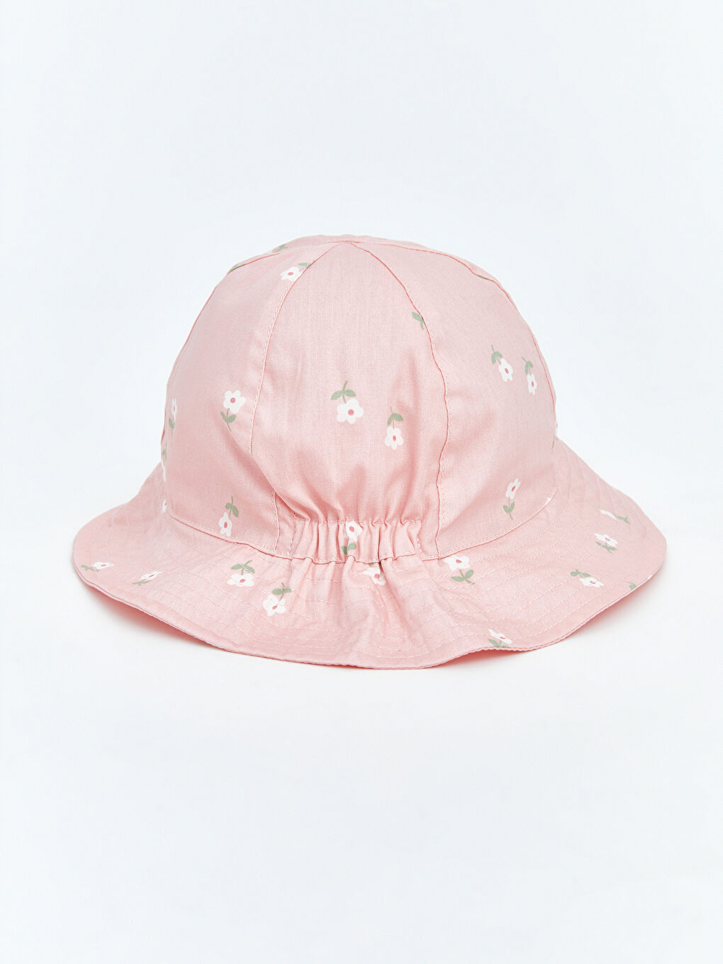 Pembe Çiçekli Kız Bebek Bucket Şapka-2