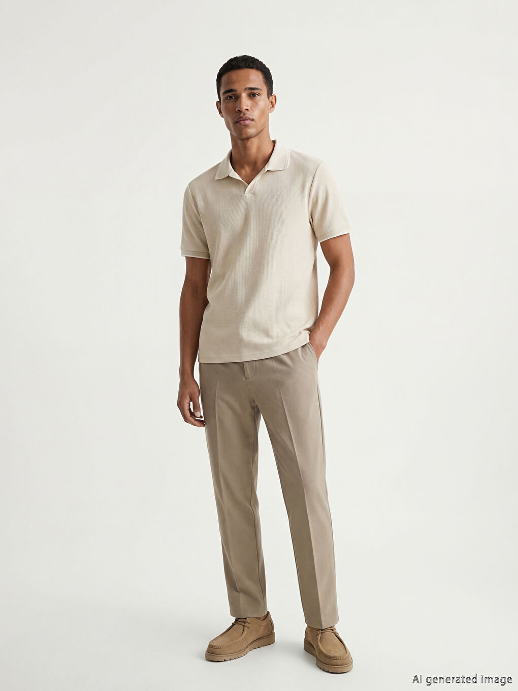 მამაკაცები ბეჟი მაისურები და ზედები-1