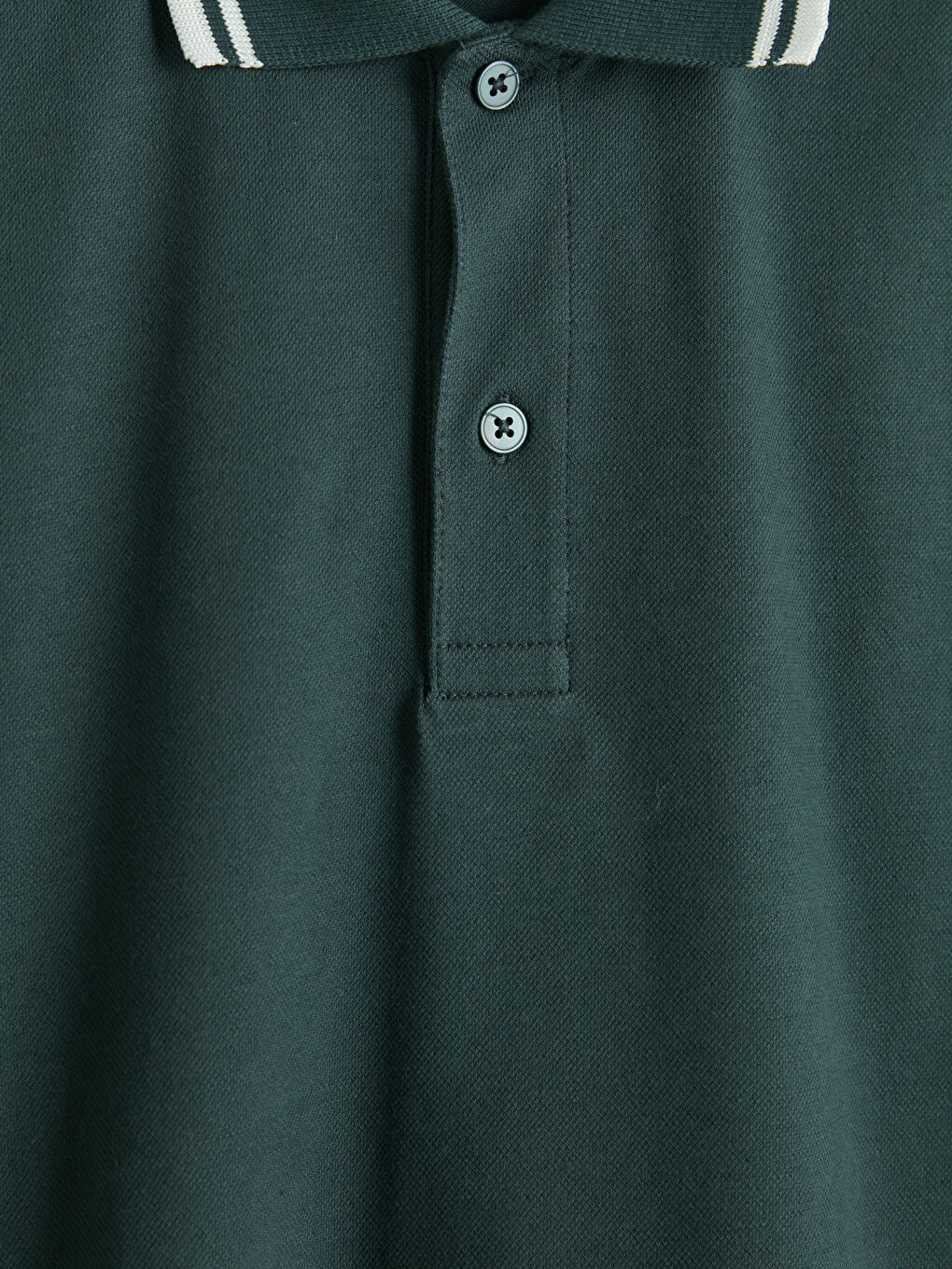 Yeşil Polo Yaka Erkek Pike Tişört-6