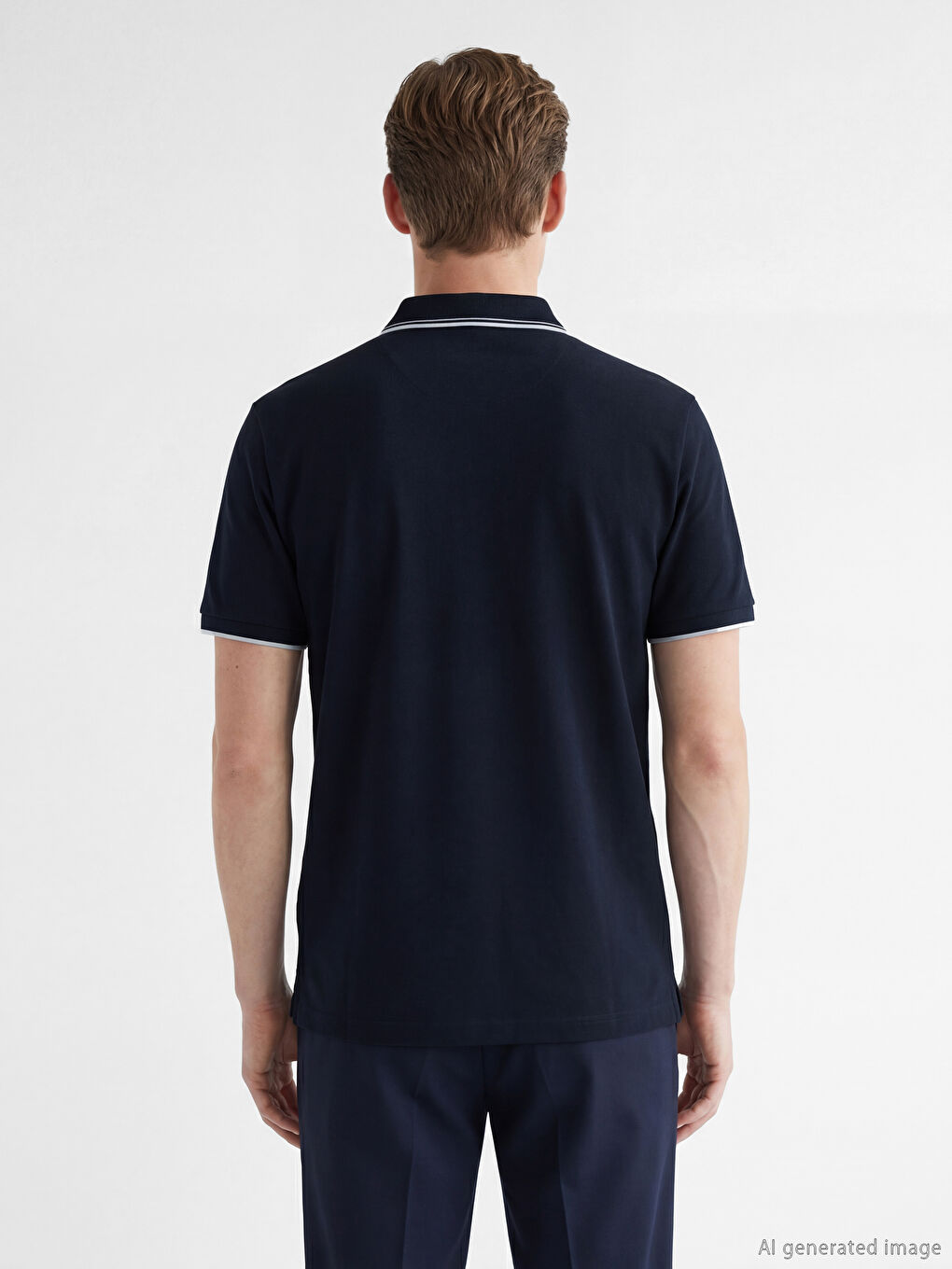 Polo Collar Men's Pique T-Shirt-3