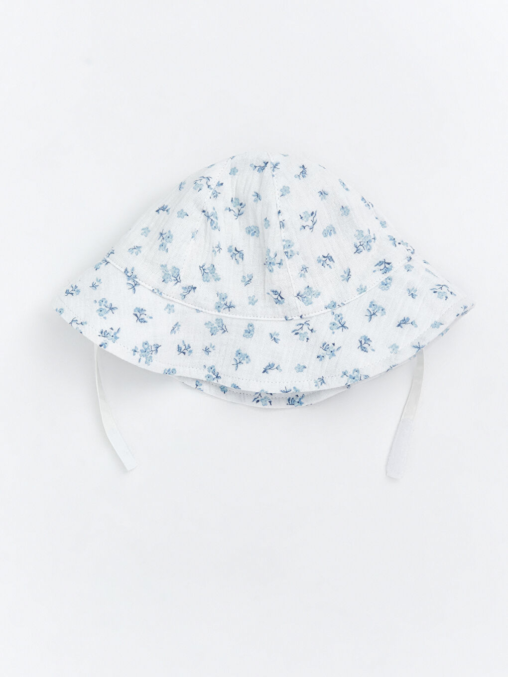 Ekru Baskılı Kız Bebek Bucket Şapka -1