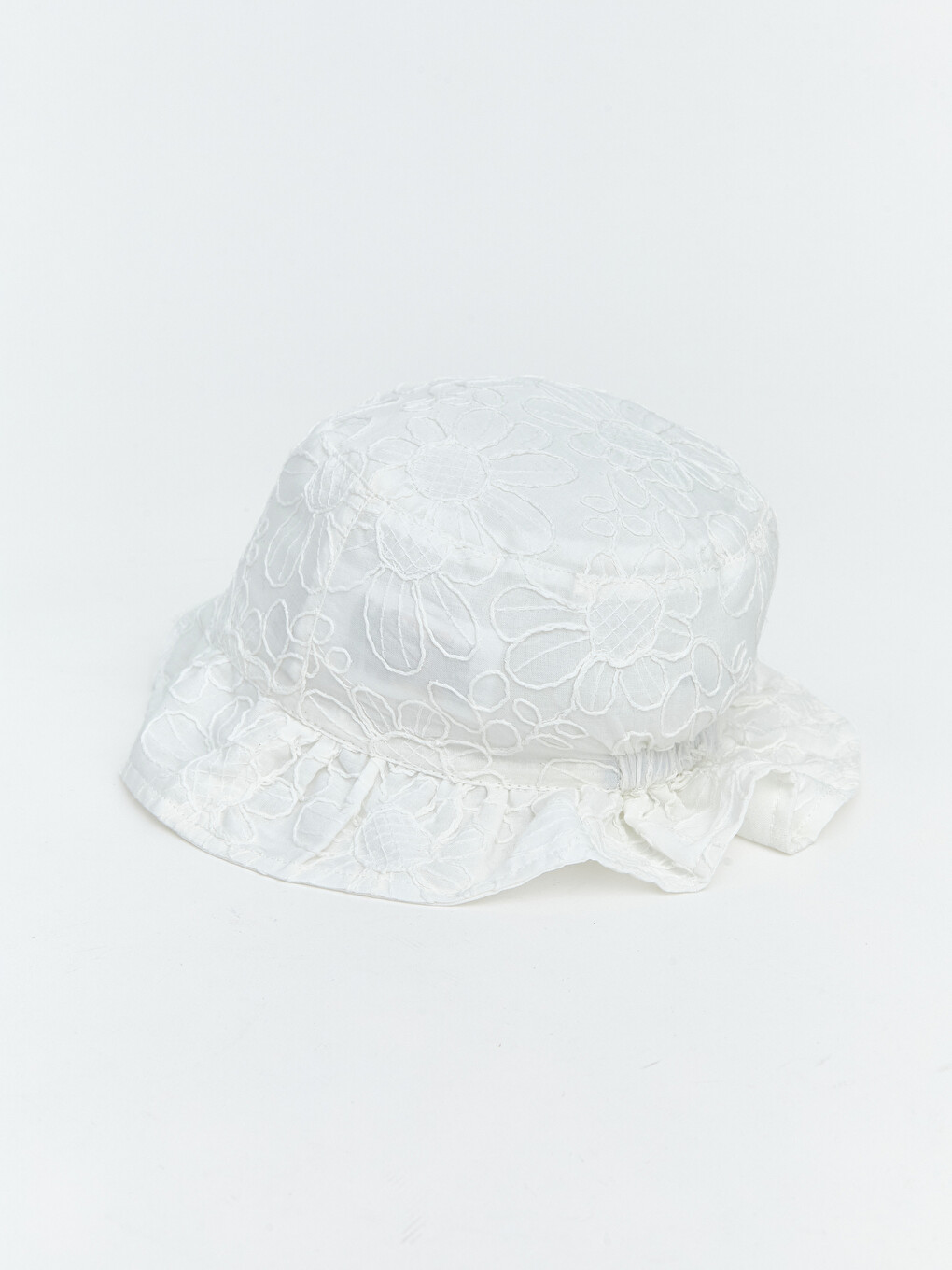 Baby Girl Ecru Bucket Hat-1