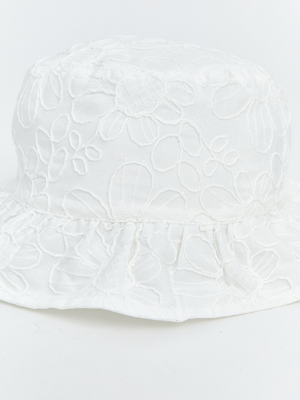 Baby Girl Ecru Bucket Hat-2