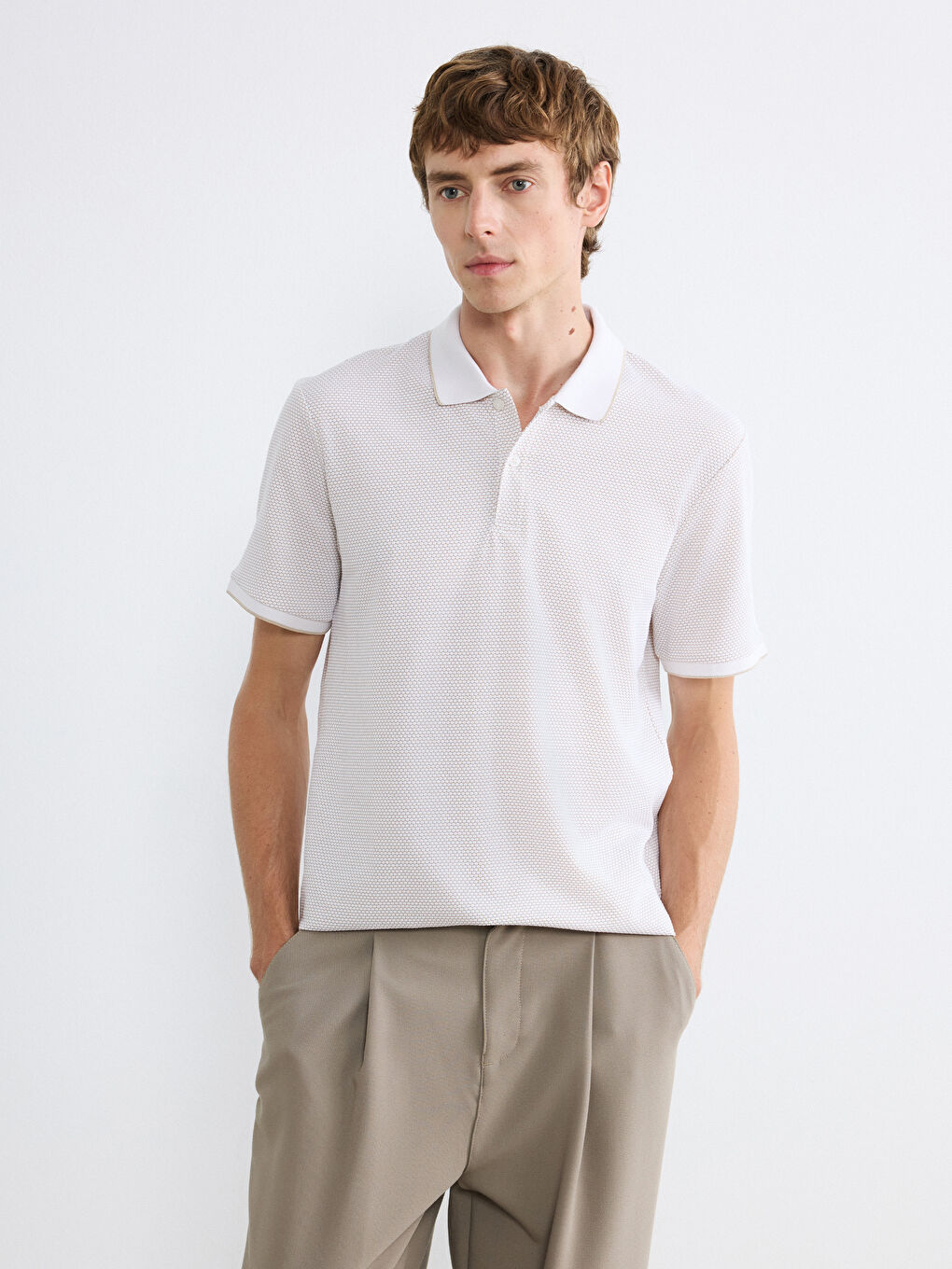 Polo Collar Pique Men's T-Shirt