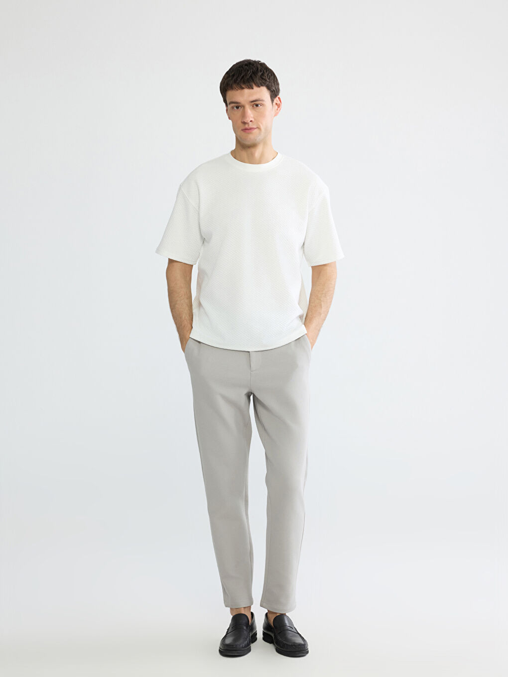 Crew Neck Textured Men's T-Shirt-1