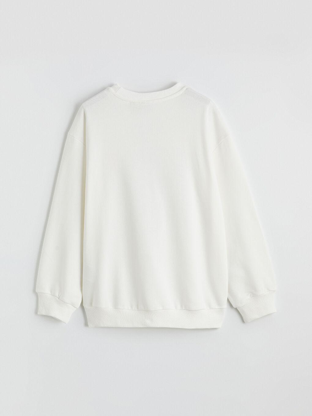 Ekru Stitch Baskılı Kız Çocuk Sweatshirt-2