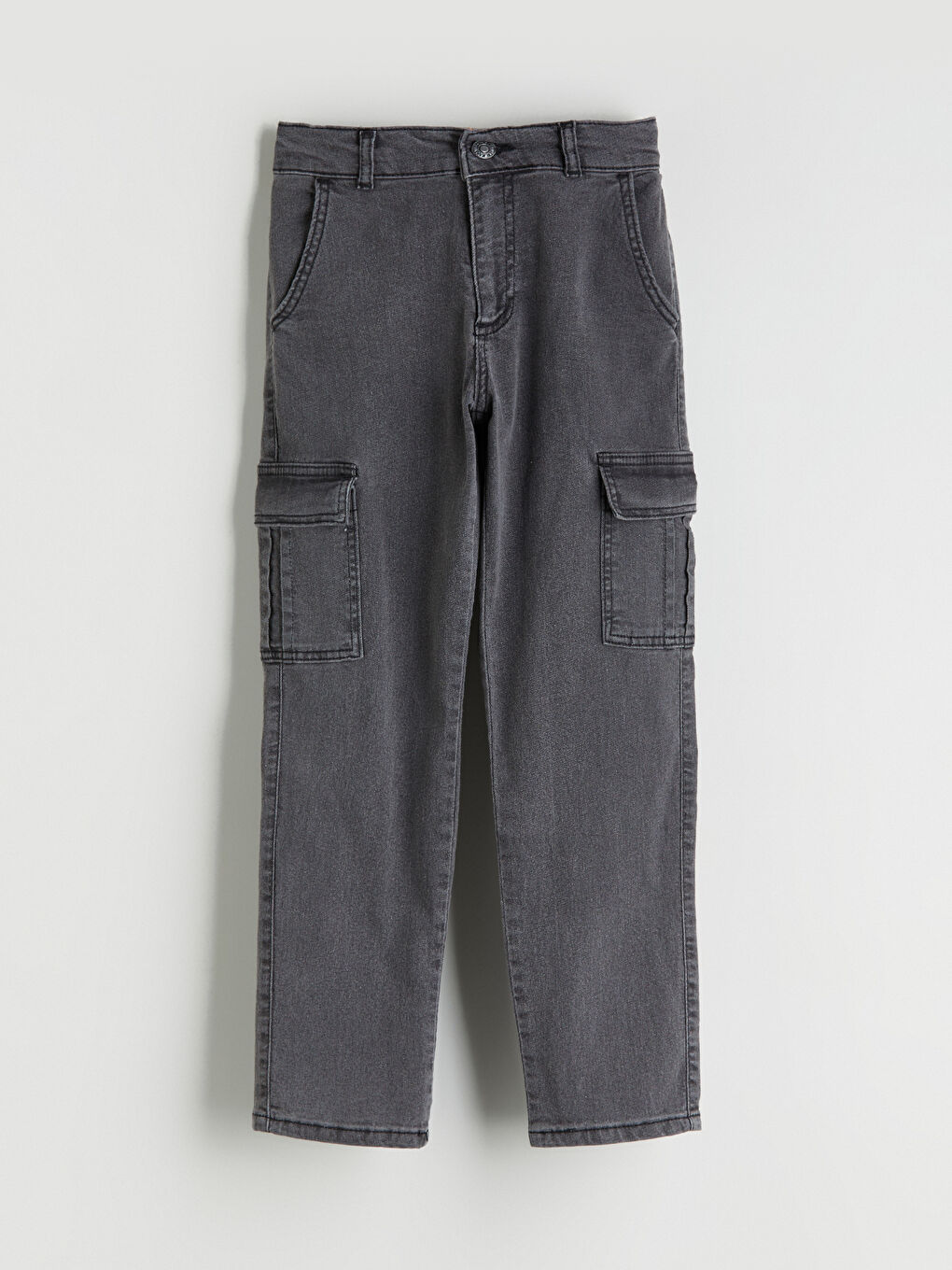 Antrasit Erkek Çocuk Kargo Jean Pantolon