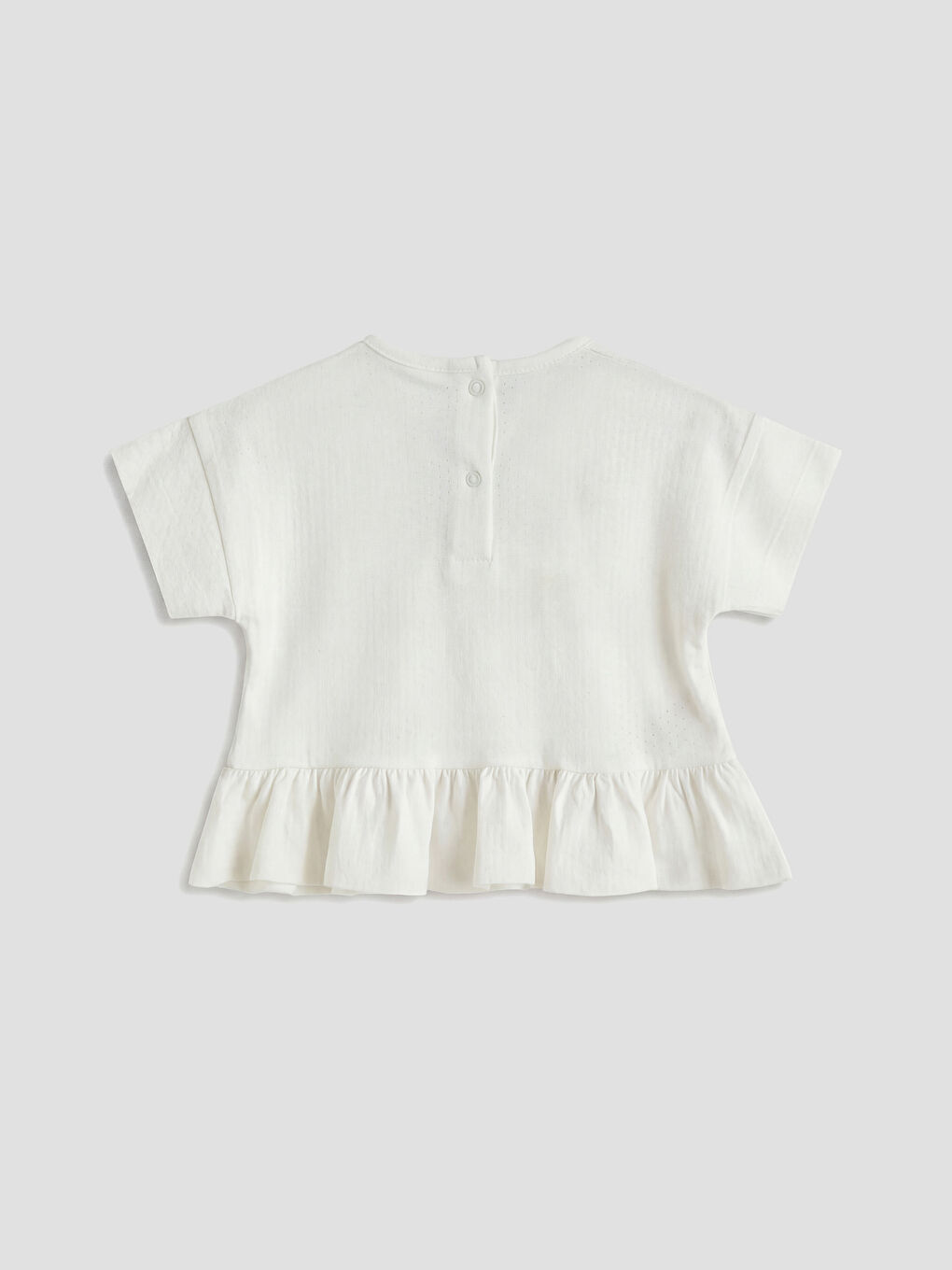 Ekru Nakışlı Kız Bebek Tişört ve Tayt Takım-2