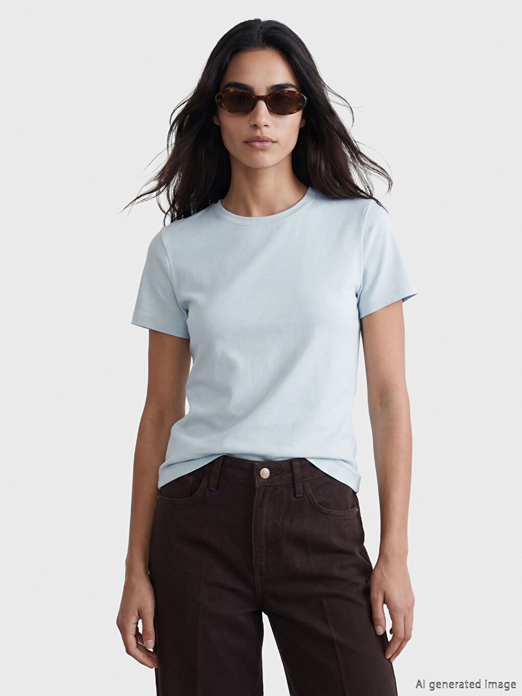 Mavi Bisiklet Yaka Kadın Crop