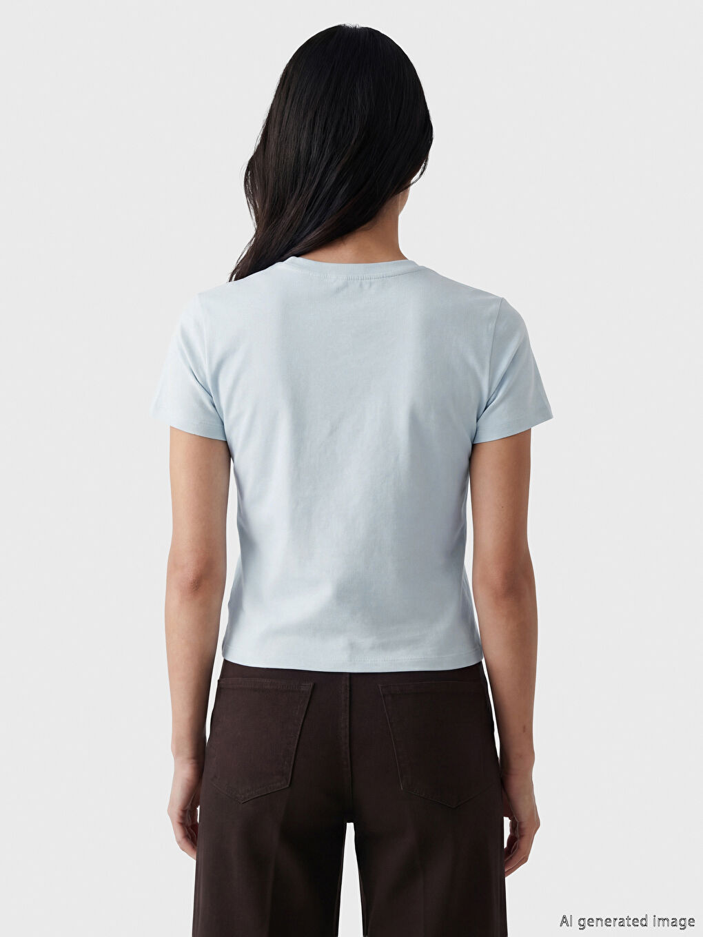 Mavi Bisiklet Yaka Kadın Crop-2