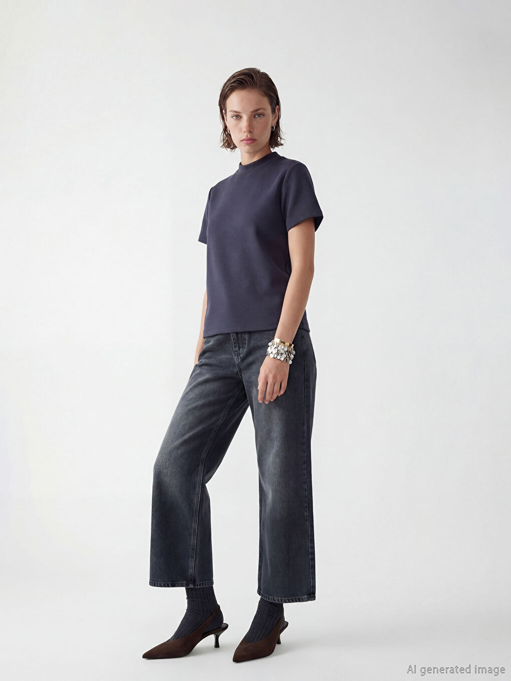 Crew Neck Women's T-Shirt-1