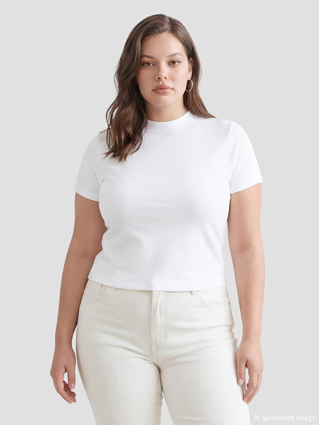 ოვალური საყელოთი ქალის მაისური-1