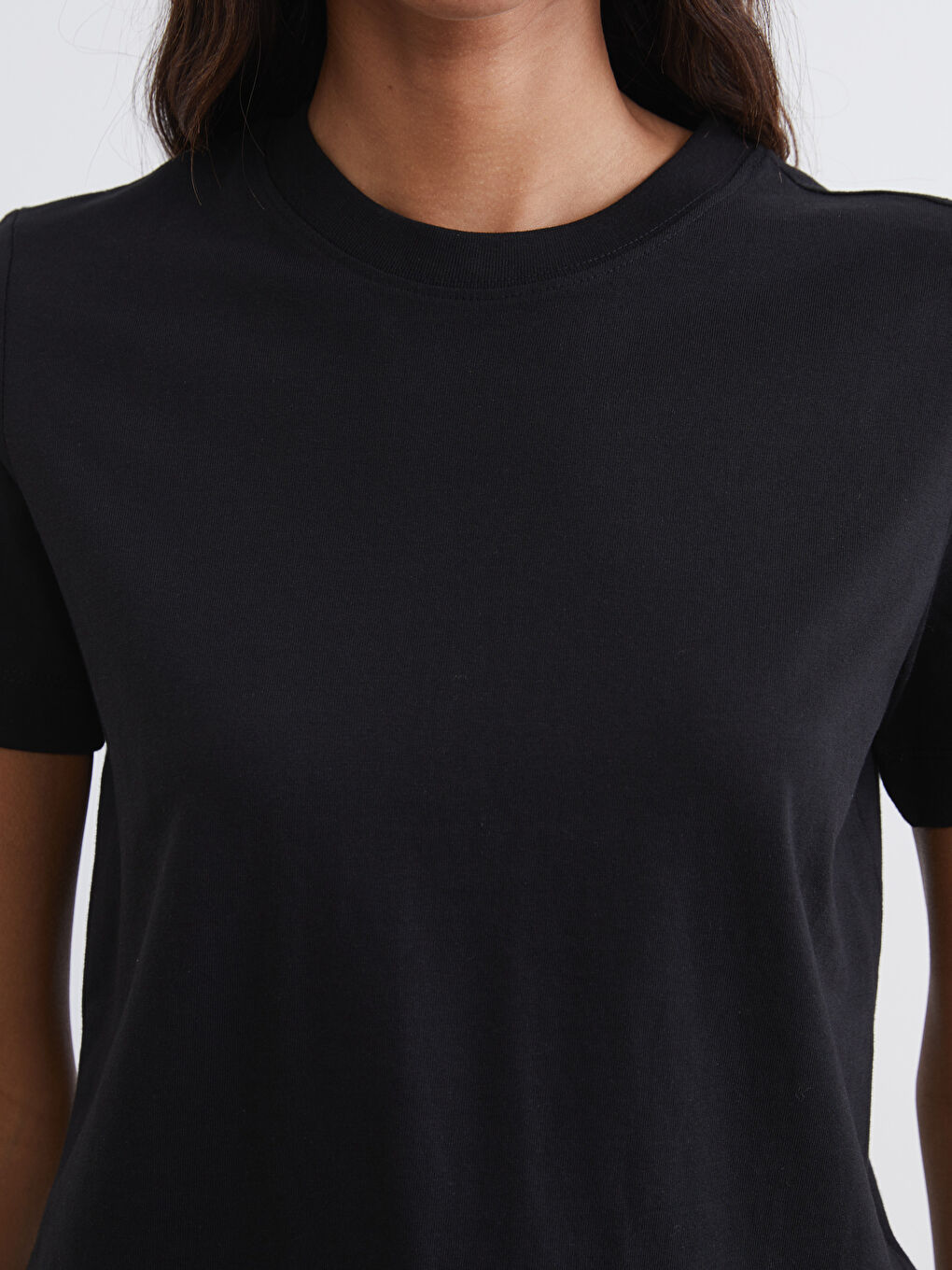 Женщины Черный Футболка-2