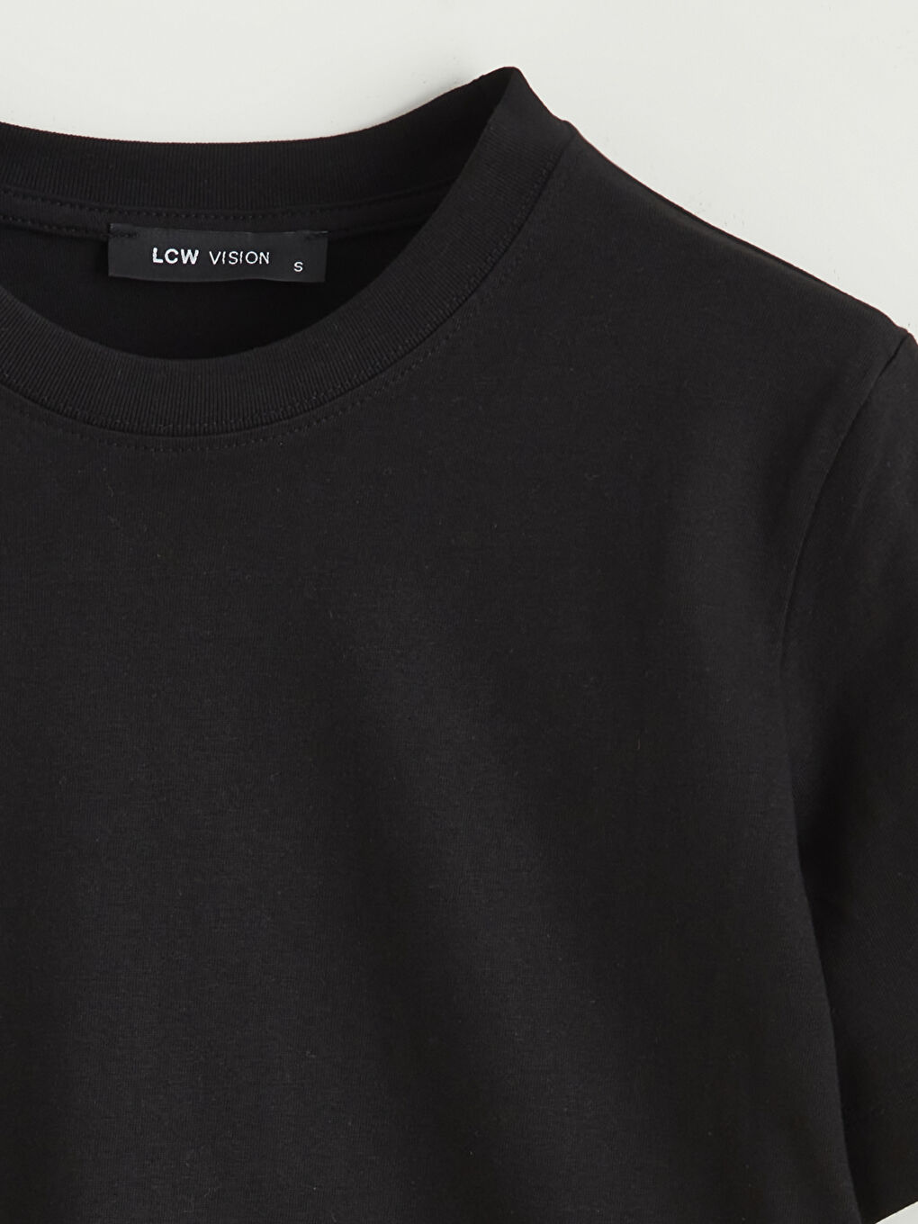 Женщины Черный Футболка-5