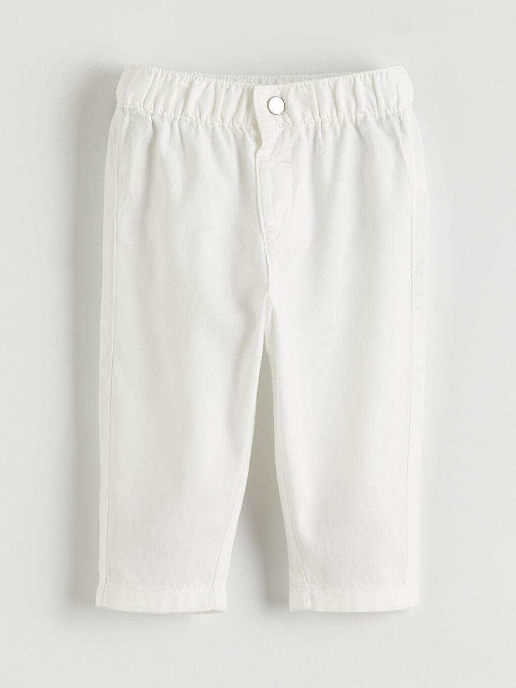 Ekru Beli Lastikli Erkek Bebek Pantolon