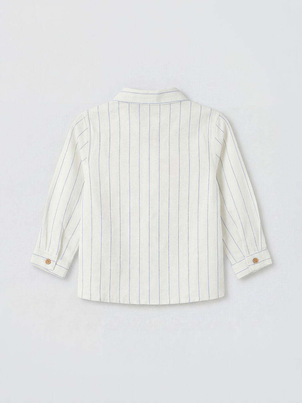 Mavi Çizgili Erkek Bebek Gömlek ve Pantolon-2