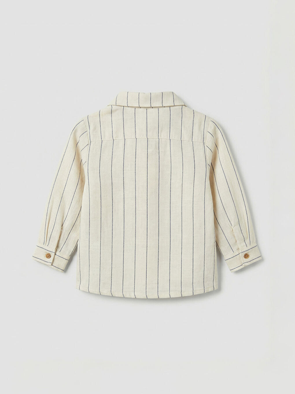 Ekru Uzun Kollu Gömlek ve Pantolon Erkek Bebek Takımı-2