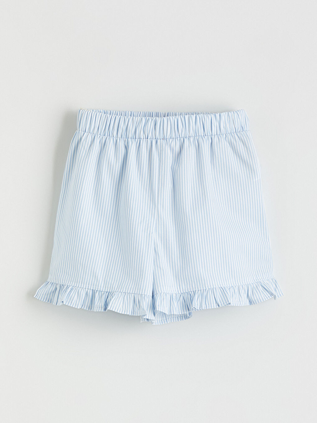 Striped Ruffled Girls' Shorts