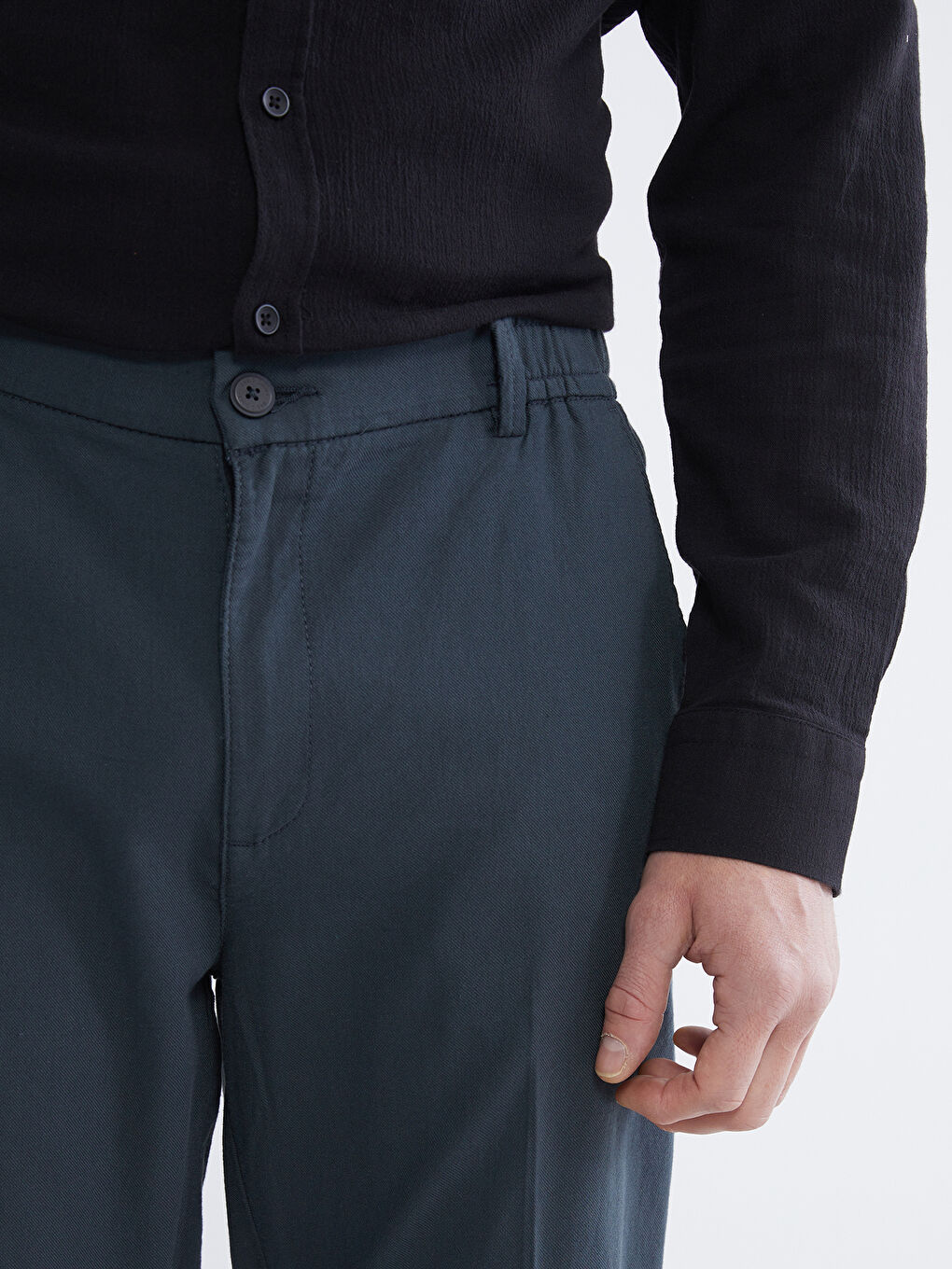 Antrasit Standart Kalıp Erkek Chino Pantolon-2