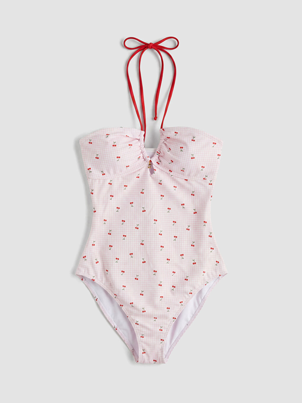 Removable Padding Plaid Women's Swimsuit
