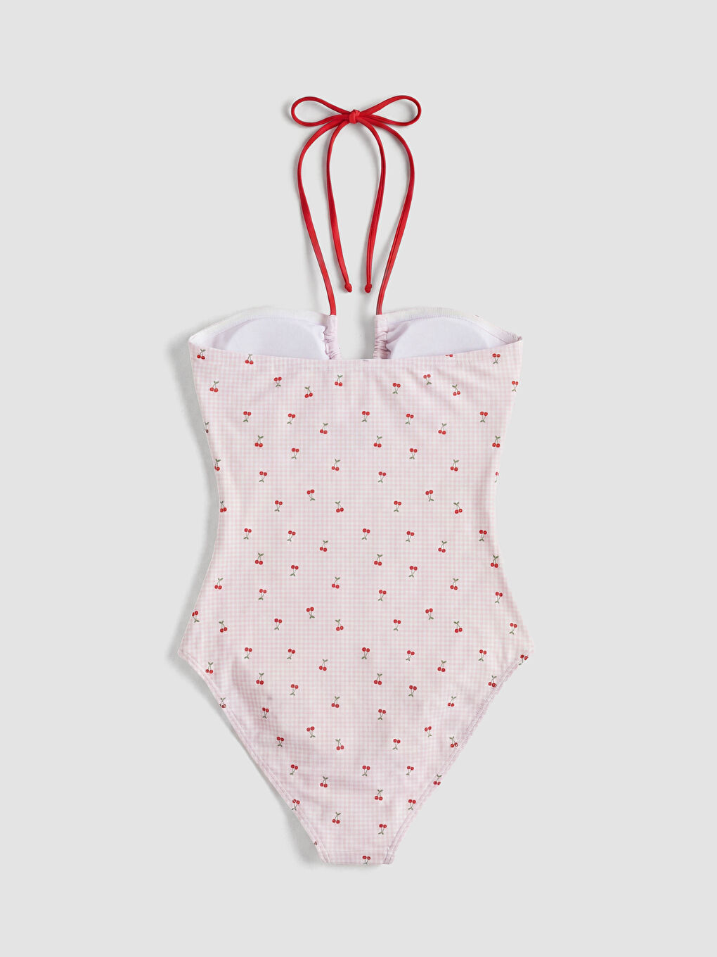 Removable Padding Plaid Women's Swimsuit-1
