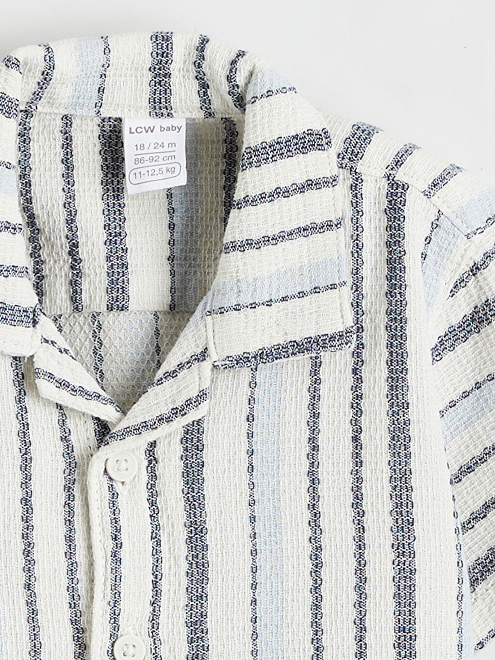 Ekru Kısa Kollu Gömlek Ve Pantolon Erkek Bebek Takımı-2