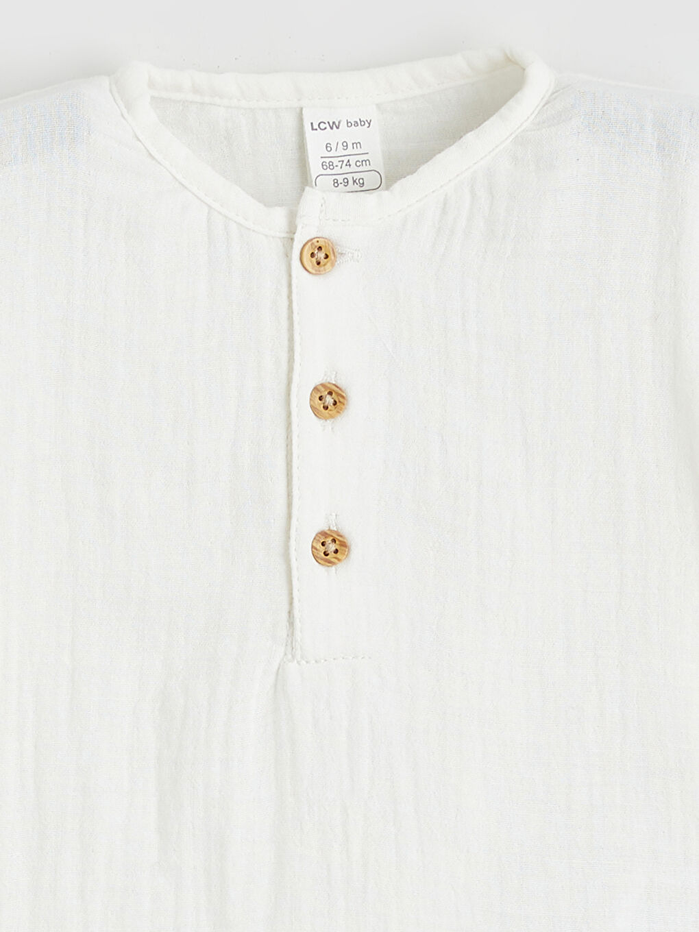 Baby Boys' Grandad Collar Shirt and Sweatpants-2