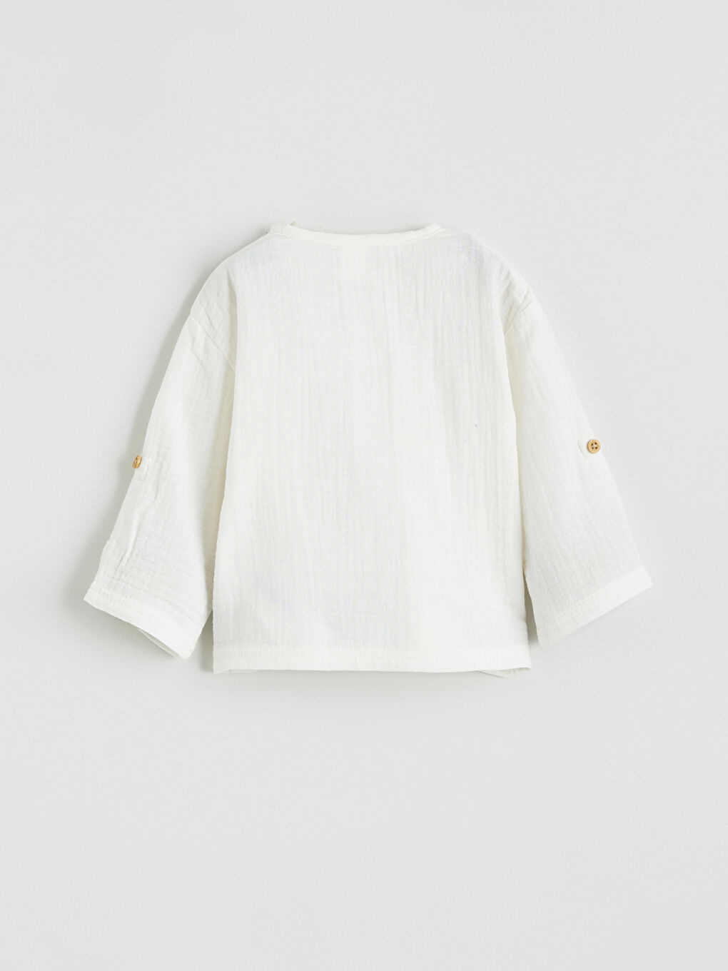 Baby Boys' Grandad Collar Shirt and Sweatpants-3