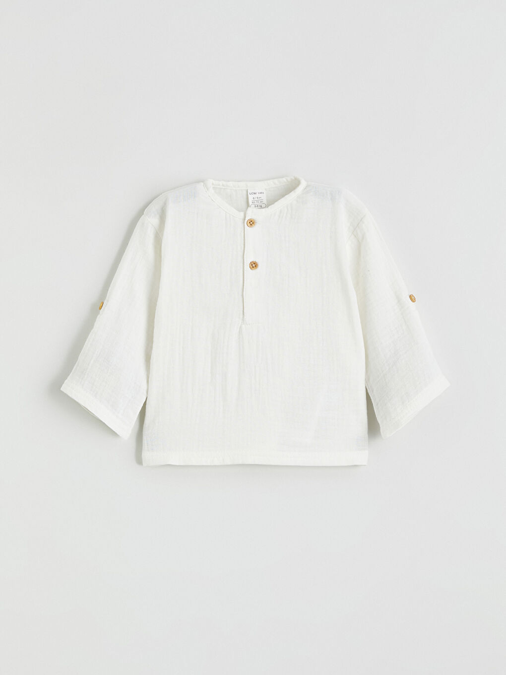 Ekru Erkek Bebek Hakim Yaka Gömlek ve Eşofman Altı-2