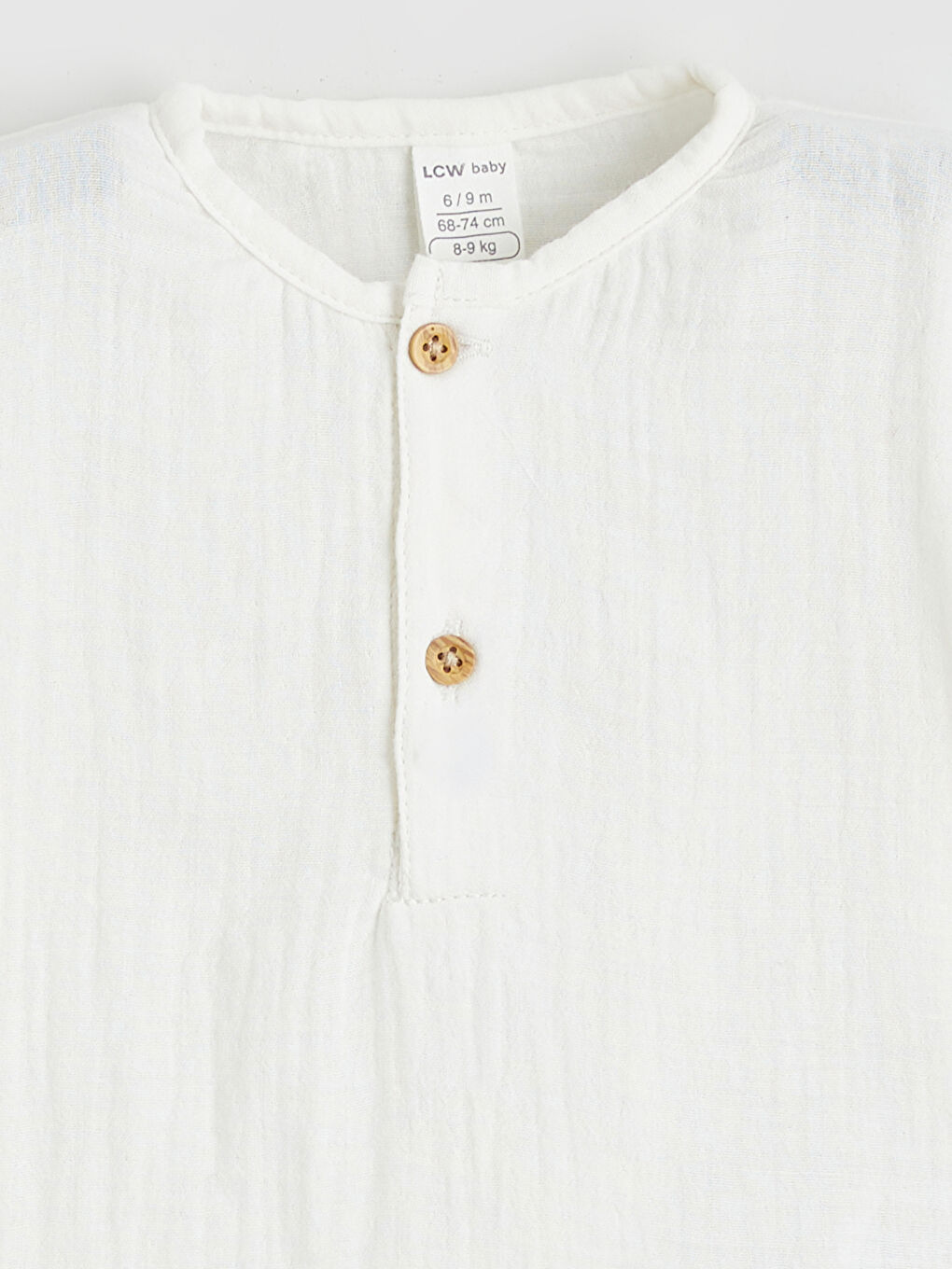 Ekru Erkek Bebek Hakim Yaka Gömlek ve Eşofman Altı-3