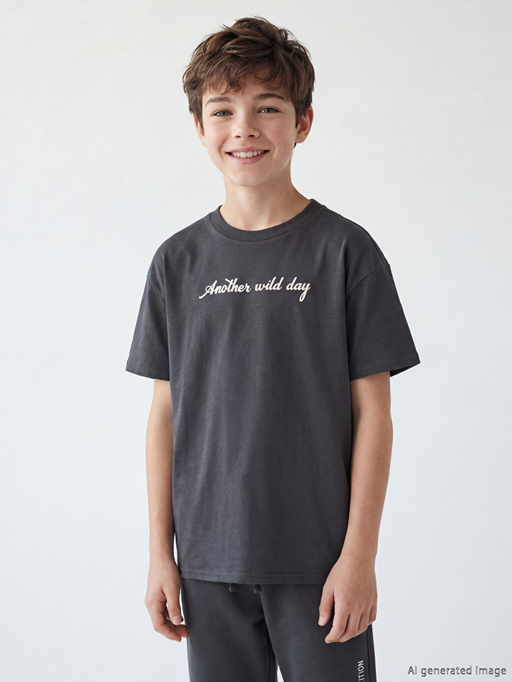 T-shirt imprimé garçon à col rond