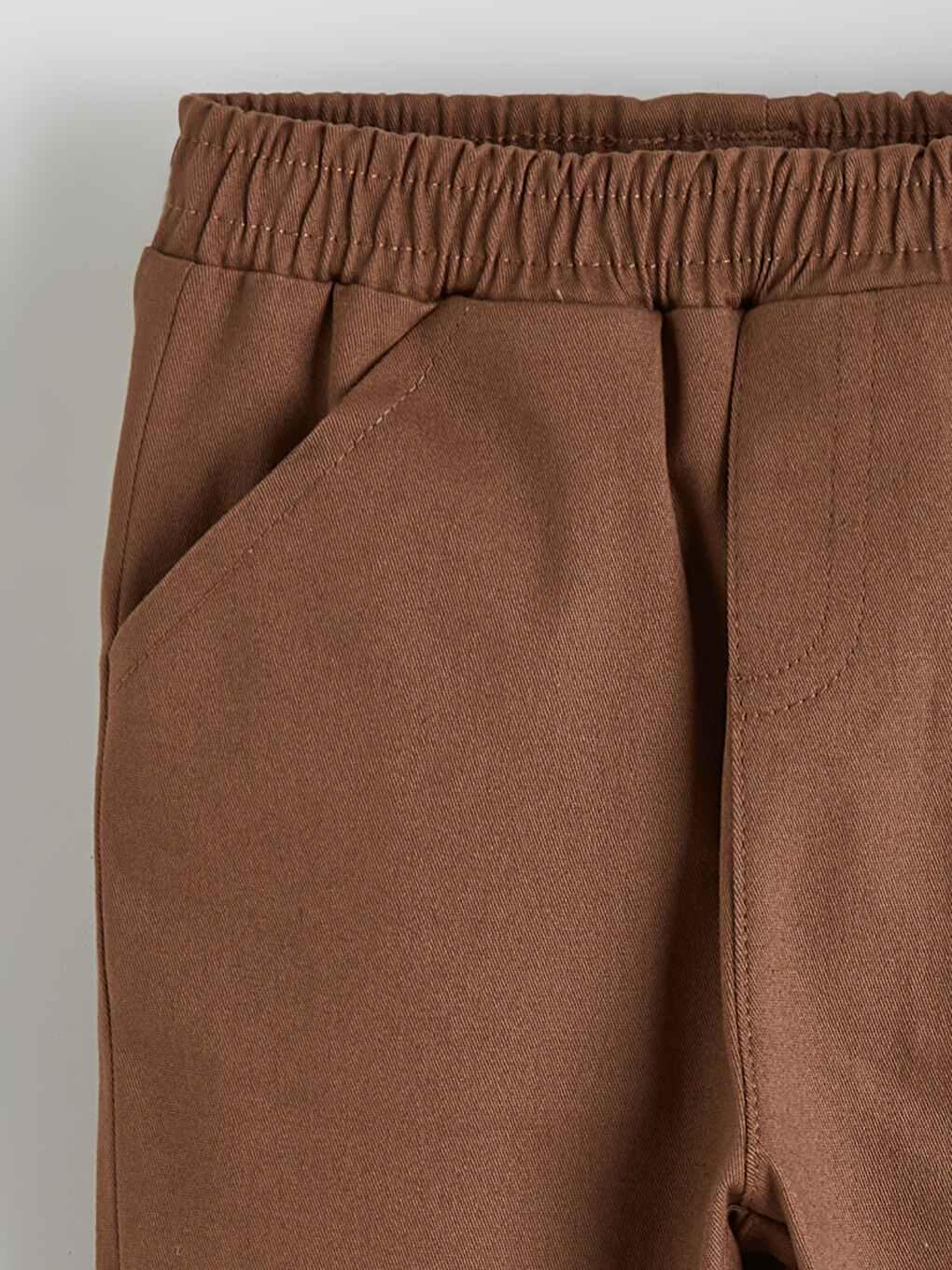 Ekru Çizgili Hakim Yaka Erkek Bebek Gömlek ve Pantolon-5