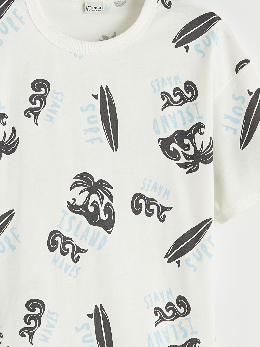 Ekru Erkek Çocuk Baskılı Tişört-2