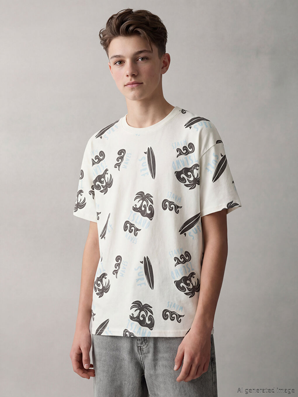 ұлдарға арналған принтті футболка