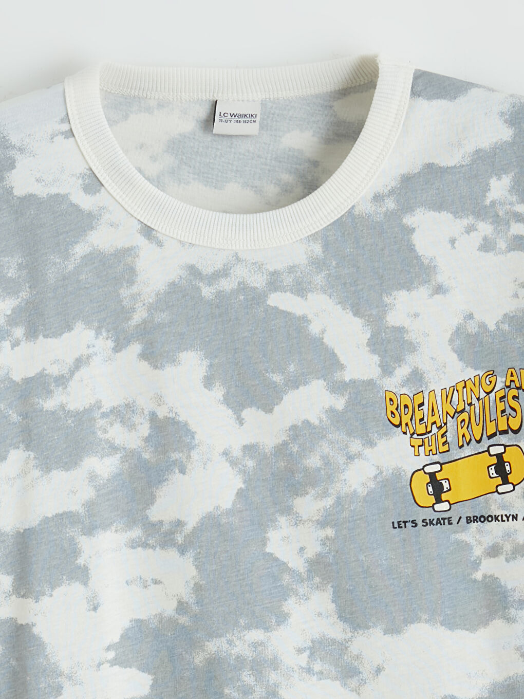 Gri Baskılı Erkek Çocuk Tişört-1