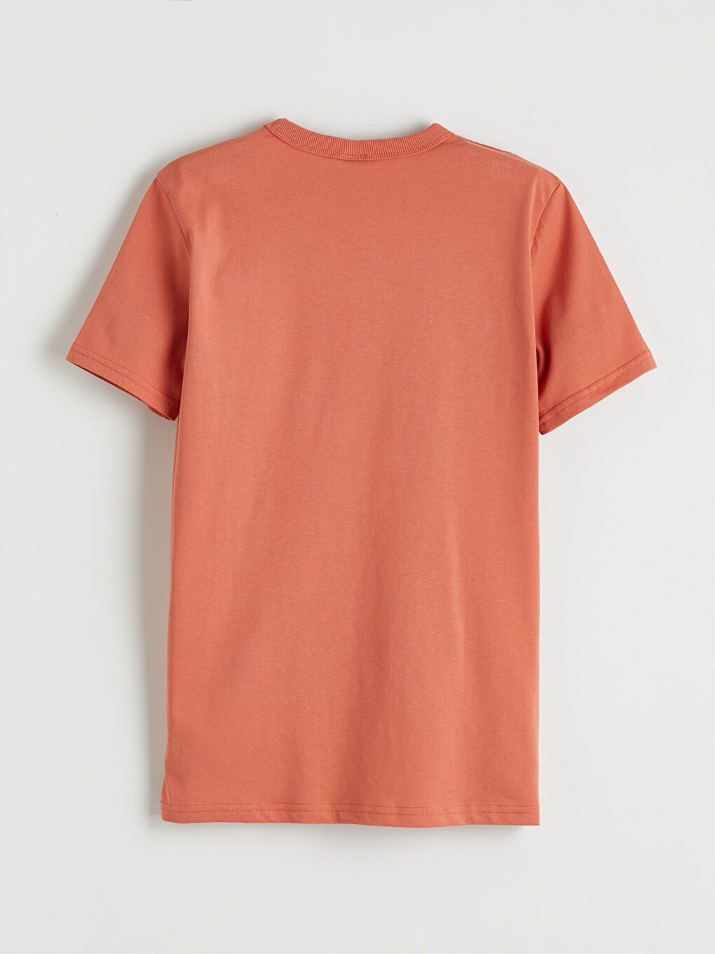 Turuncu Bisiklet Yaka Baskılı Erkek Çocuk Tişört-1