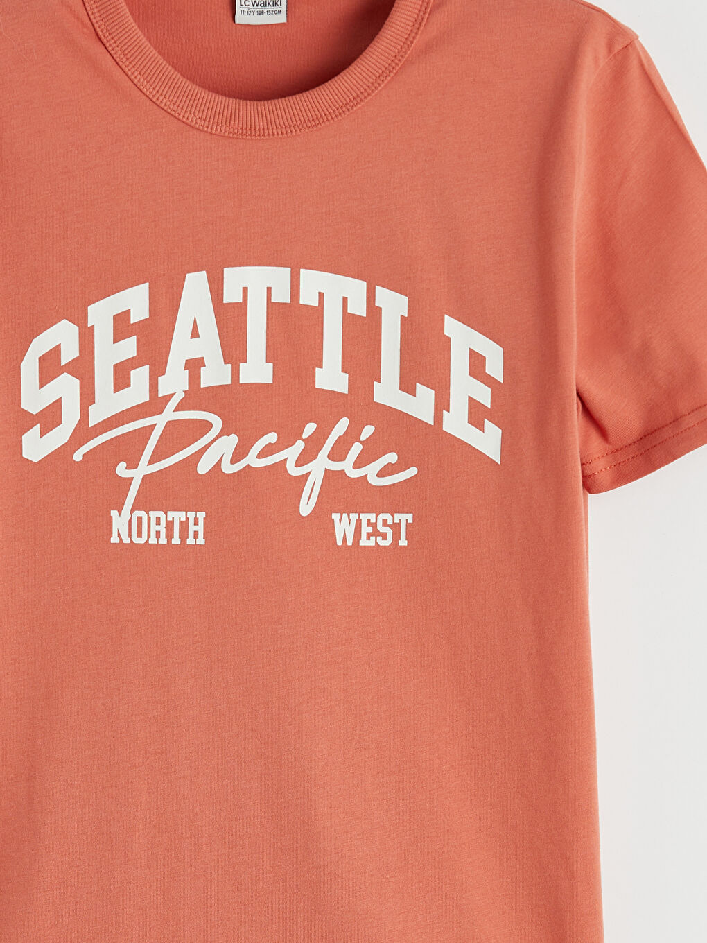 Turuncu Bisiklet Yaka Baskılı Erkek Çocuk Tişört-2