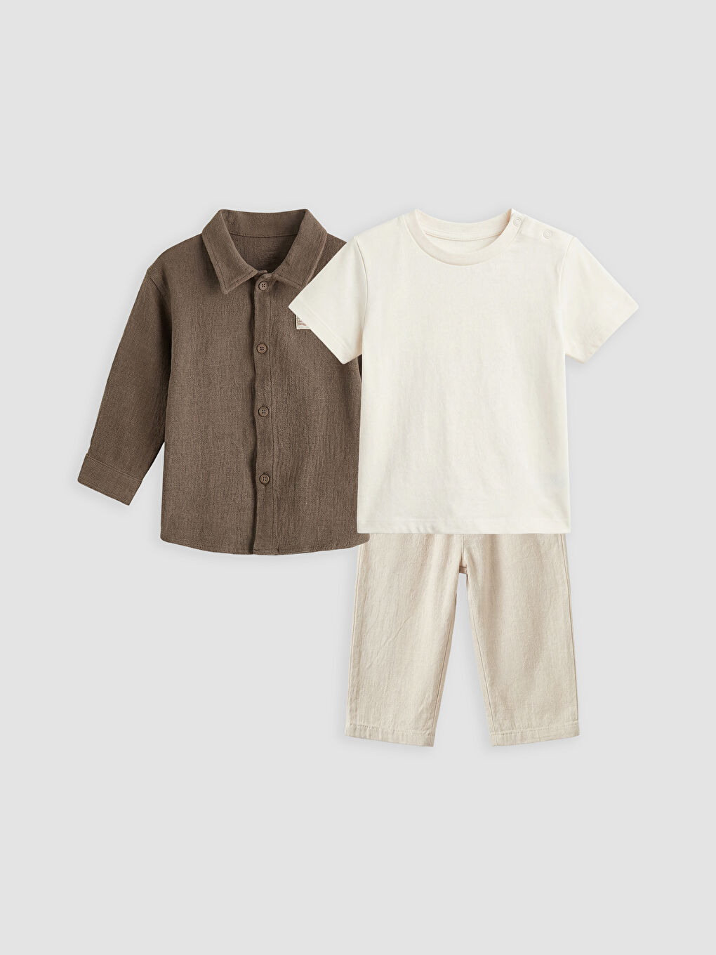 Kahverengi Erkek Bebek 3'lü Takım