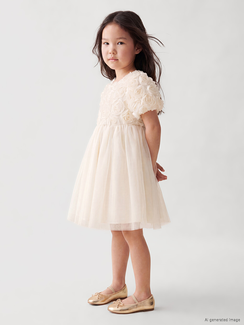 Crew Neck Girls' Evening Dress