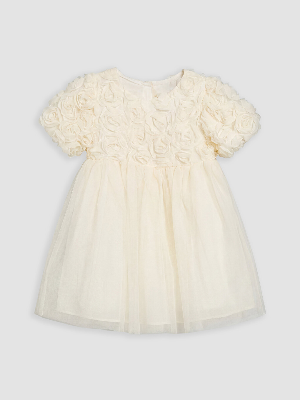 Crew Neck Girls' Evening Dress-2