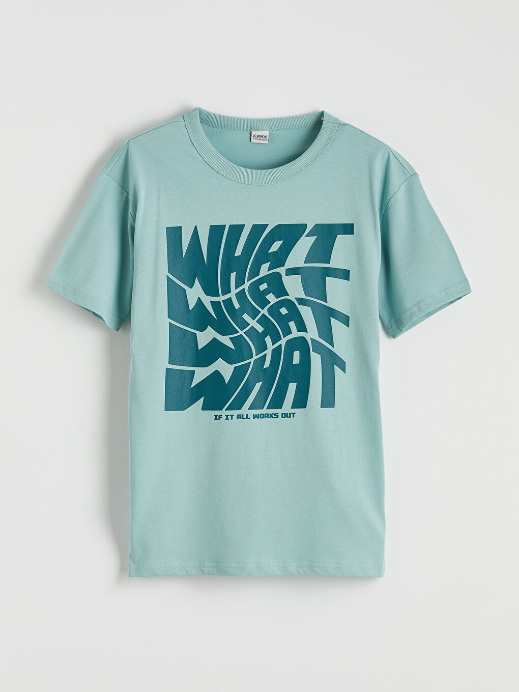 Yeşil Bisiklet Yaka Baskılı Erkek Çocuk Tişört