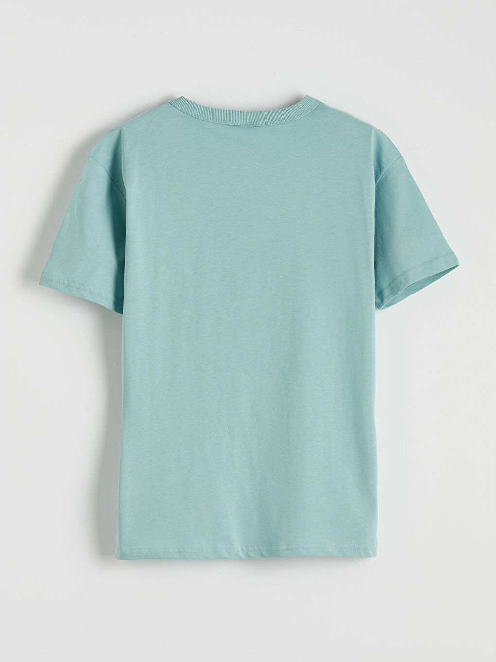 Yeşil Bisiklet Yaka Baskılı Erkek Çocuk Tişört-1