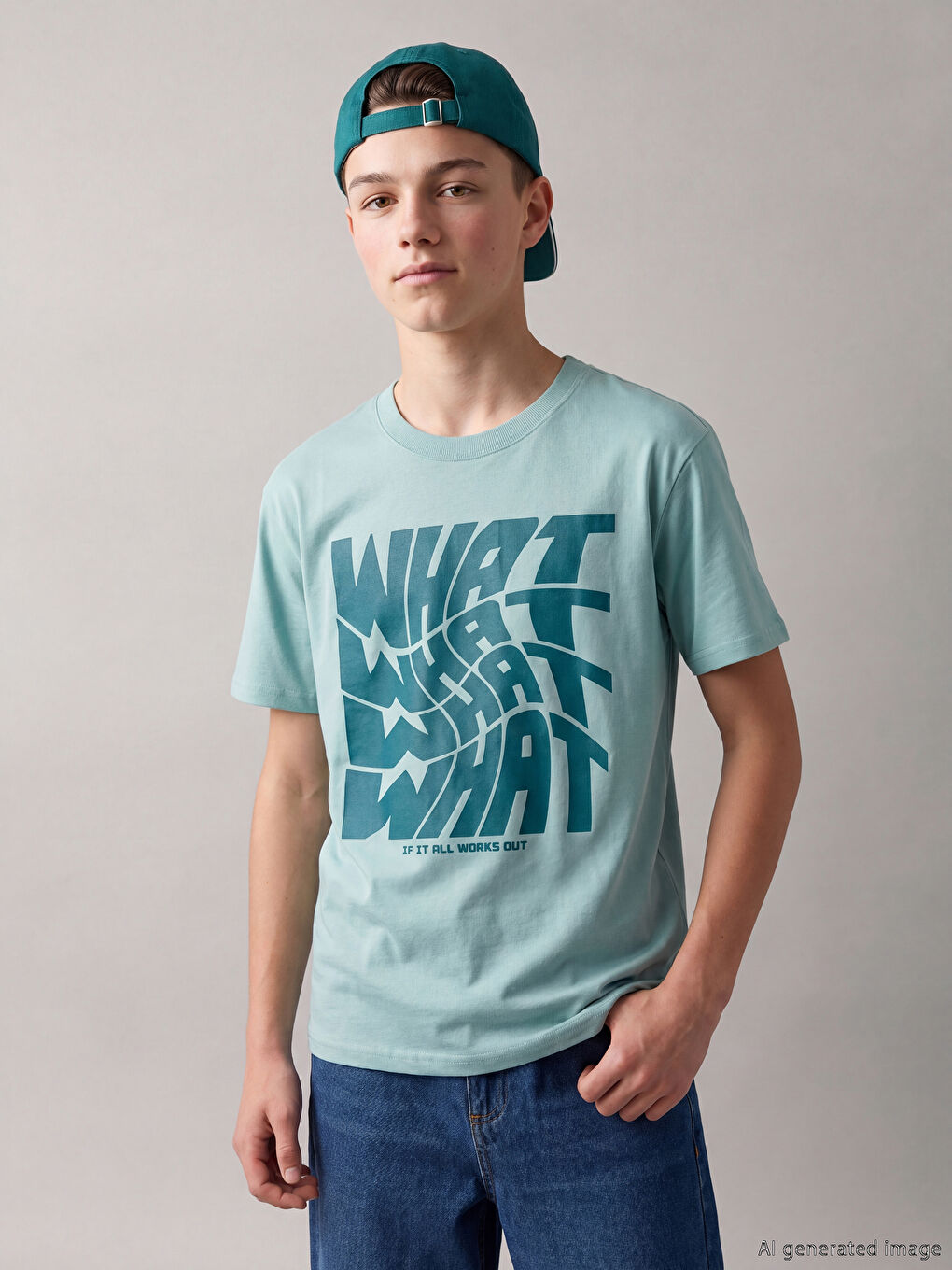 Bedrucktes Jungen-T-Shirt mit Rundhalsausschnitt