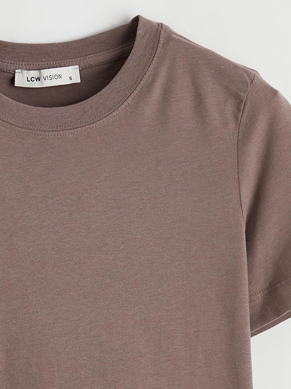 Дамска тениска с обло деколте-5