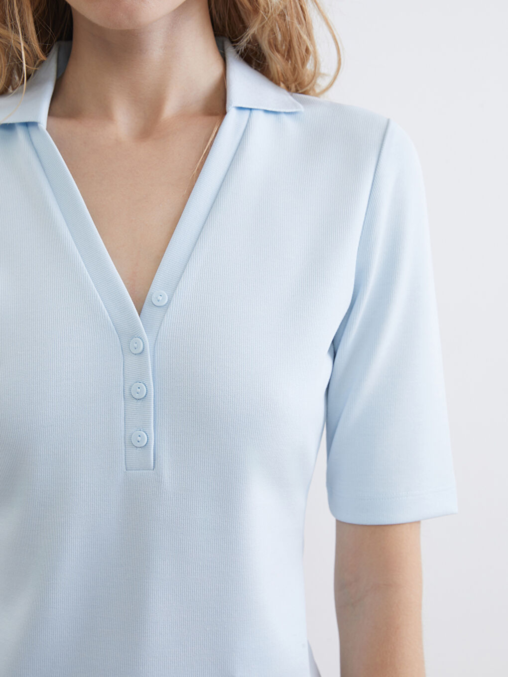 Polo Collar Women's T-Shirt-2