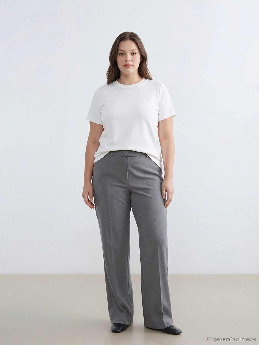 Әйелдерге арналған биік жағалы әшекеймен безендірілген футболка-5