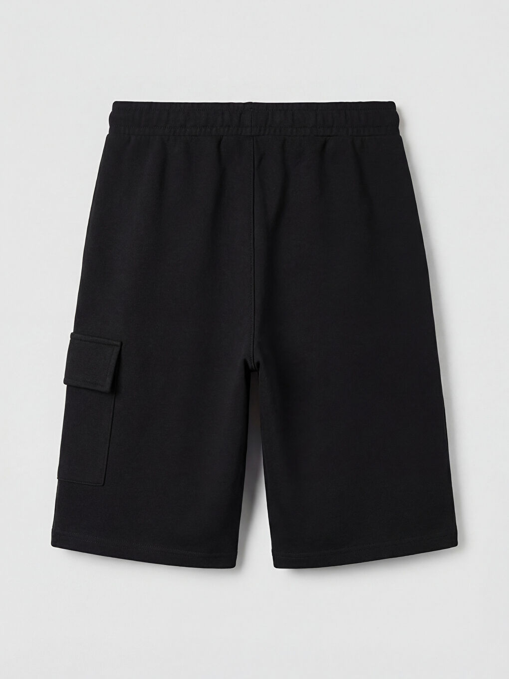 Siyah Beli Lastikli Erkek Çocuk Kargo Şort-1