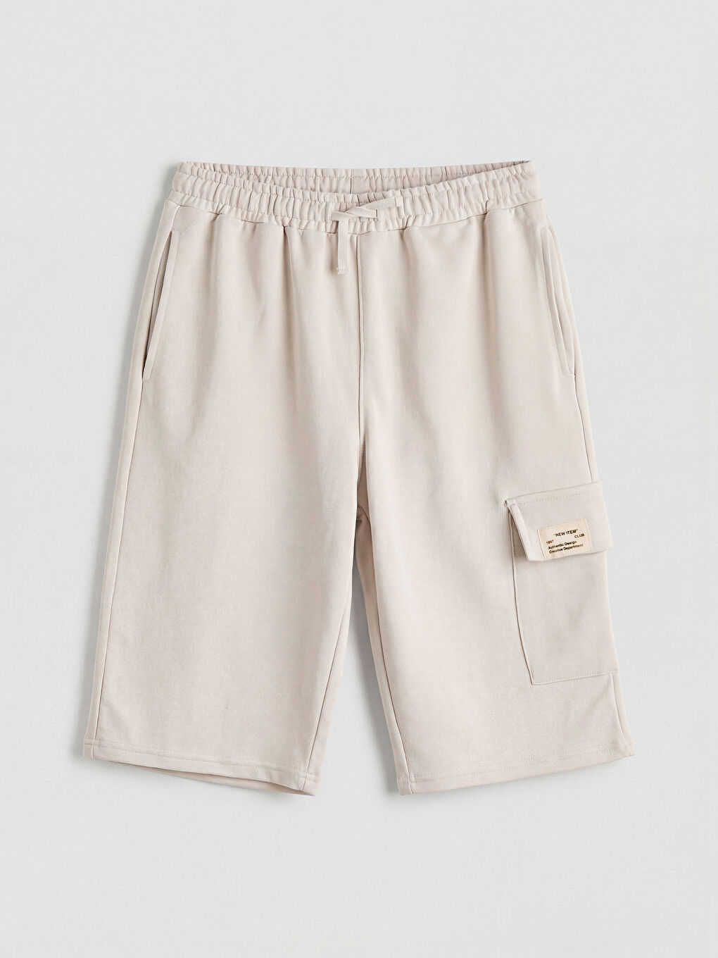 Bej Beli Lastikli Erkek Çocuk Kargo Şort
