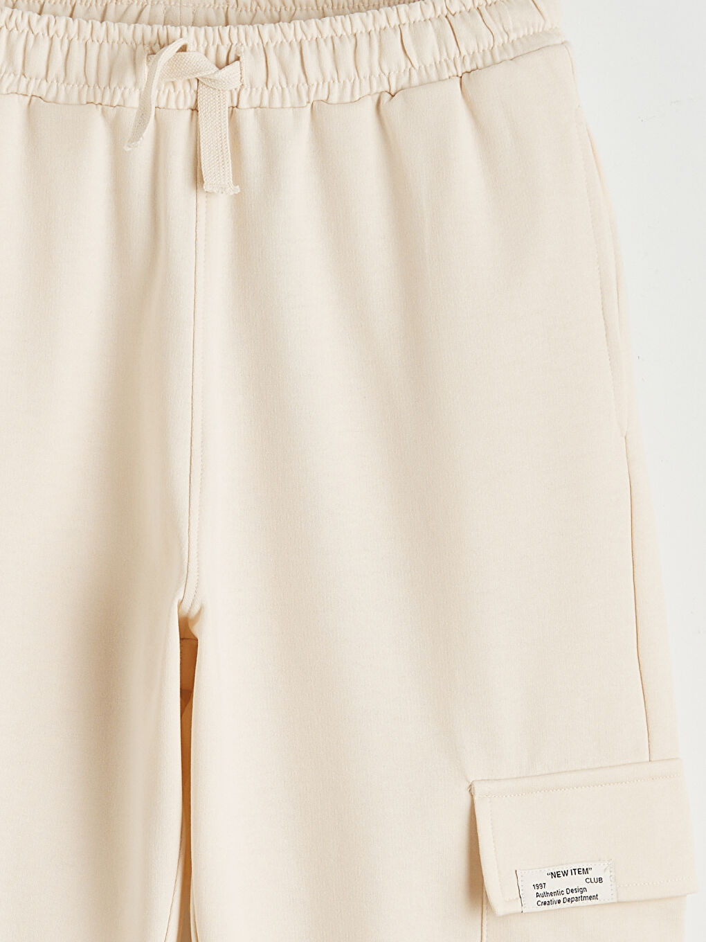 Bej Beli Lastikli Erkek Çocuk Kargo Şort-2