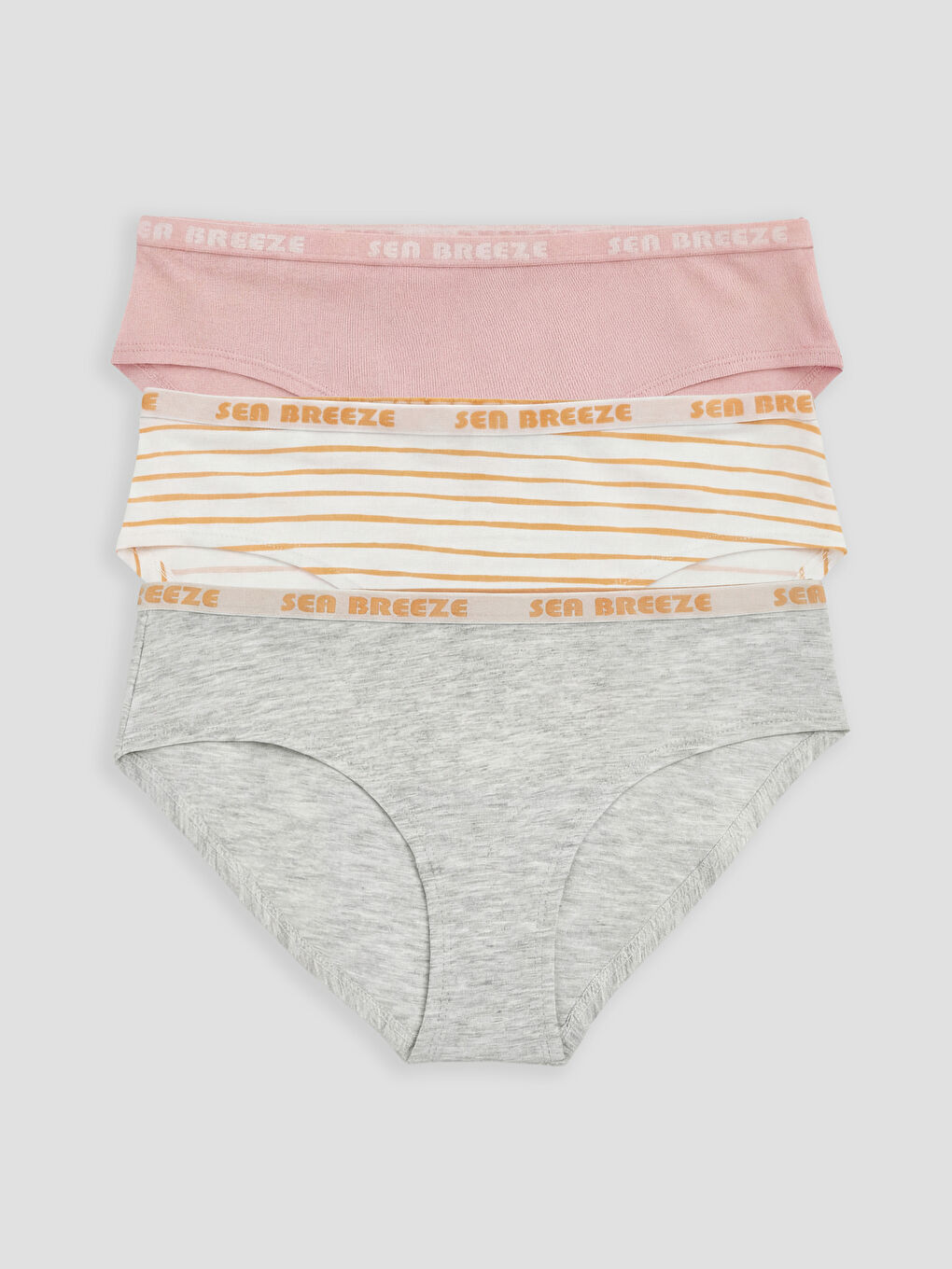 Beyaz Desenli Hipster Külot 3'lü